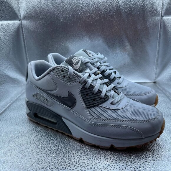 Size 8 Nike Air Max 90 Essential Wolf Gray Gum Athletic Sneakers 616730-024 - Picture 1 of 11